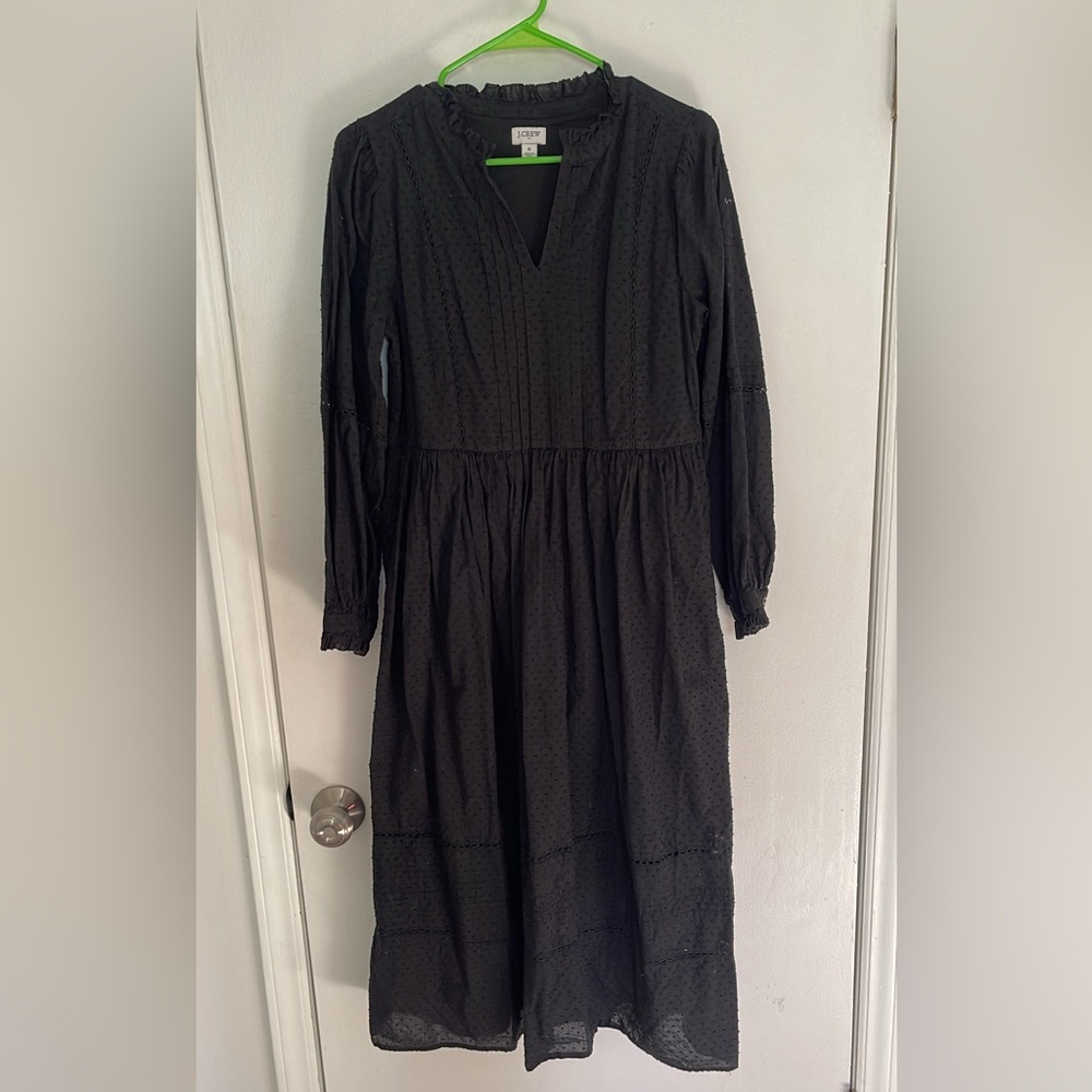 J. Crew Black Long Sleeve Dress Victorian